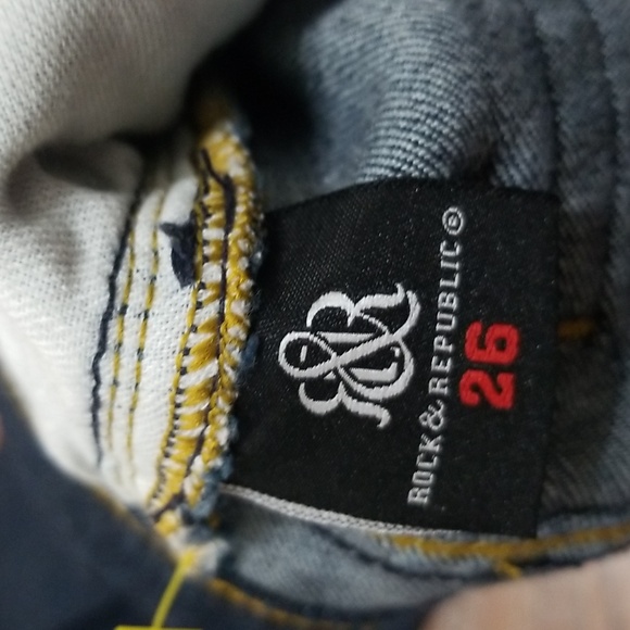 (26W) Rock & Republic Kasandra Slim Skinny Dark Wash Jeans Luxury Denim - Picture 5 of 12